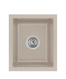 SYSTEMCERAM Einbauspüle Mera 32 U/g Fango 23 inkl. Excenterbetätigung, für 45 cm Schrankbreite, Spüle zum Unterbau mit geschliffener Oberseite Unterbau keine Beckenlage 54610223