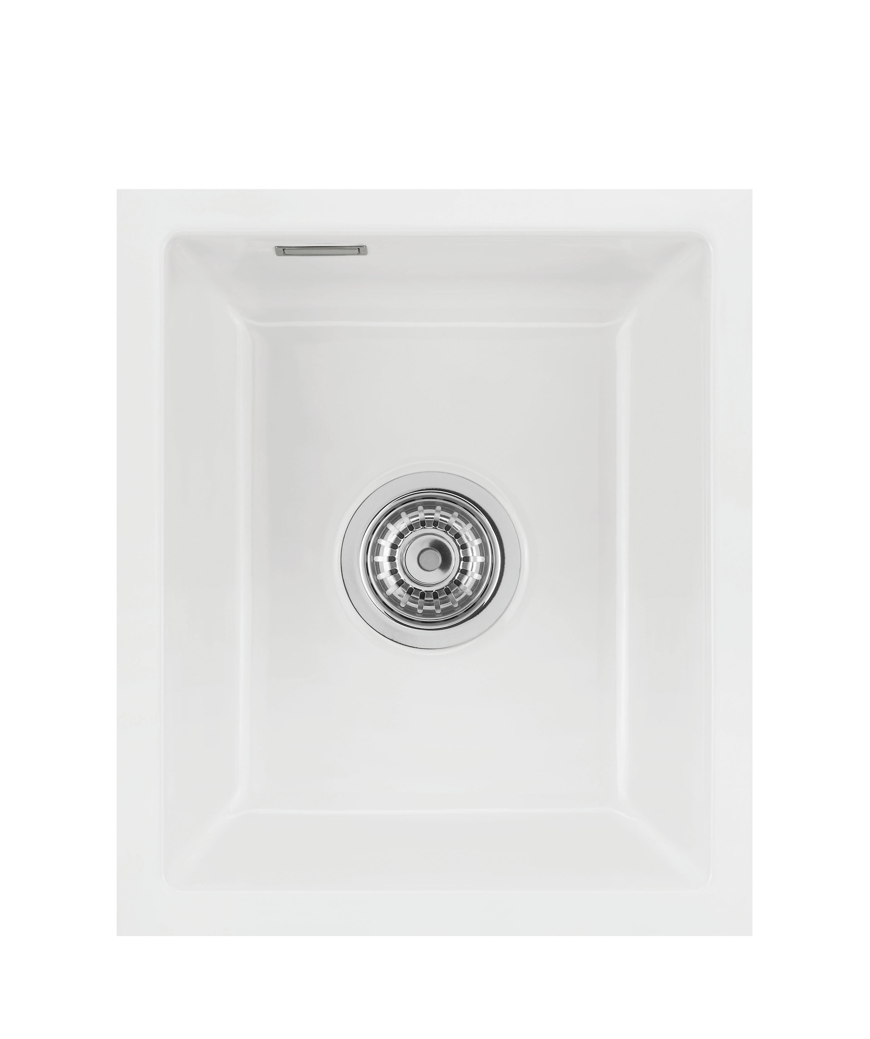SYSTEMCERAM Einbauspüle Mera 32 U/g Grönland 12 inkl. Excenterbetätigung, für 45 cm Schrankbreite, Spüle zum Unterbau mit geschliffener Oberseite Unterbau keine Beckenlage 54610212