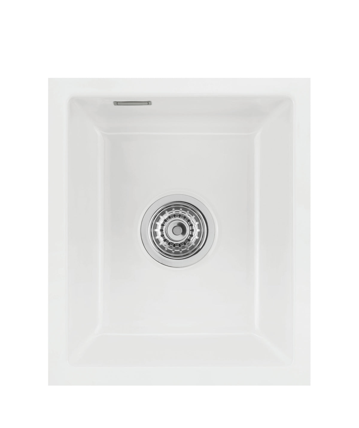 SYSTEMCERAM Einbauspüle Mera 32 U/g Grönland 12 inkl. Excenterbetätigung, für 45 cm Schrankbreite, Spüle zum Unterbau mit geschliffener Oberseite Unterbau keine Beckenlage 54610212