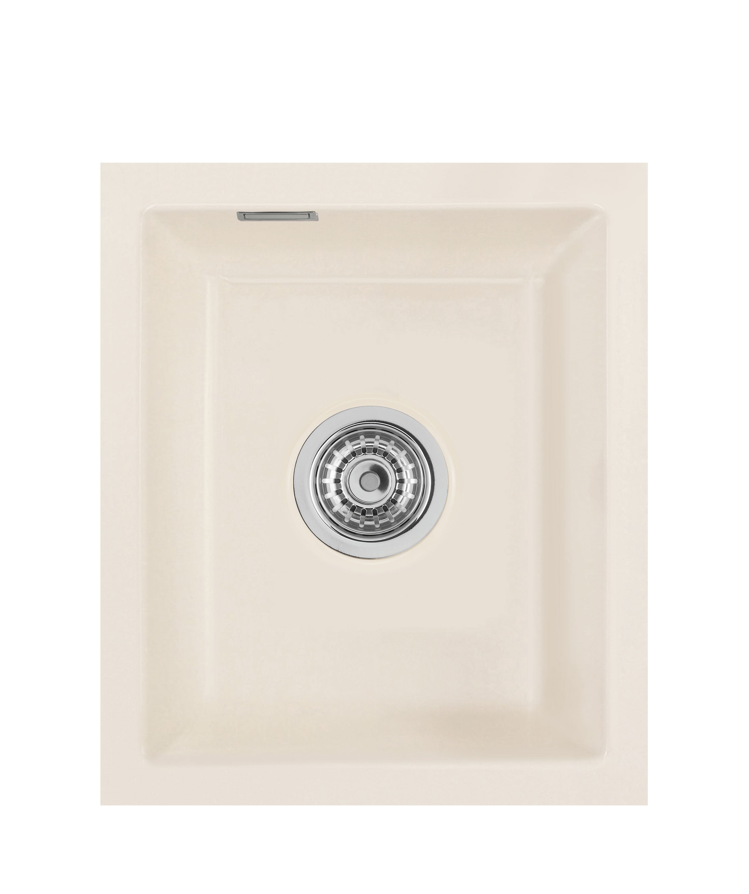 SYSTEMCERAM Einbauspüle Mera 32 U/g Jasmin 19 inkl. Excenterbetätigung, für 45 cm Schrankbreite, Spüle zum Unterbau mit geschliffener Oberseite Unterbau keine Beckenlage 54610219