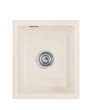 SYSTEMCERAM Einbauspüle Mera 32 U/g Jasmin 19 inkl. Excenterbetätigung, für 45 cm Schrankbreite, Spüle zum Unterbau mit geschliffener Oberseite Unterbau keine Beckenlage 54610219