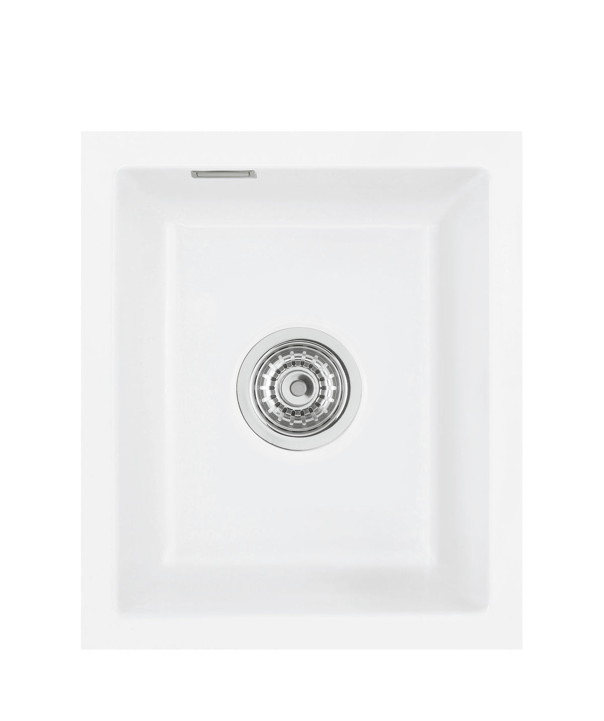 SYSTEMCERAM Einbauspüle Mera 32 U/g Polar 13 inkl. Excenterbetätigung, für 45 cm Schrankbreite, Spüle zum Unterbau mit geschliffener Oberseite Unterbau keine Beckenlage 54610213