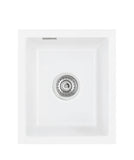 SYSTEMCERAM Einbauspüle Mera 32 U/g Polar 13 inkl. Excenterbetätigung, für 45 cm Schrankbreite, Spüle zum Unterbau mit geschliffener Oberseite Unterbau keine Beckenlage 54610213