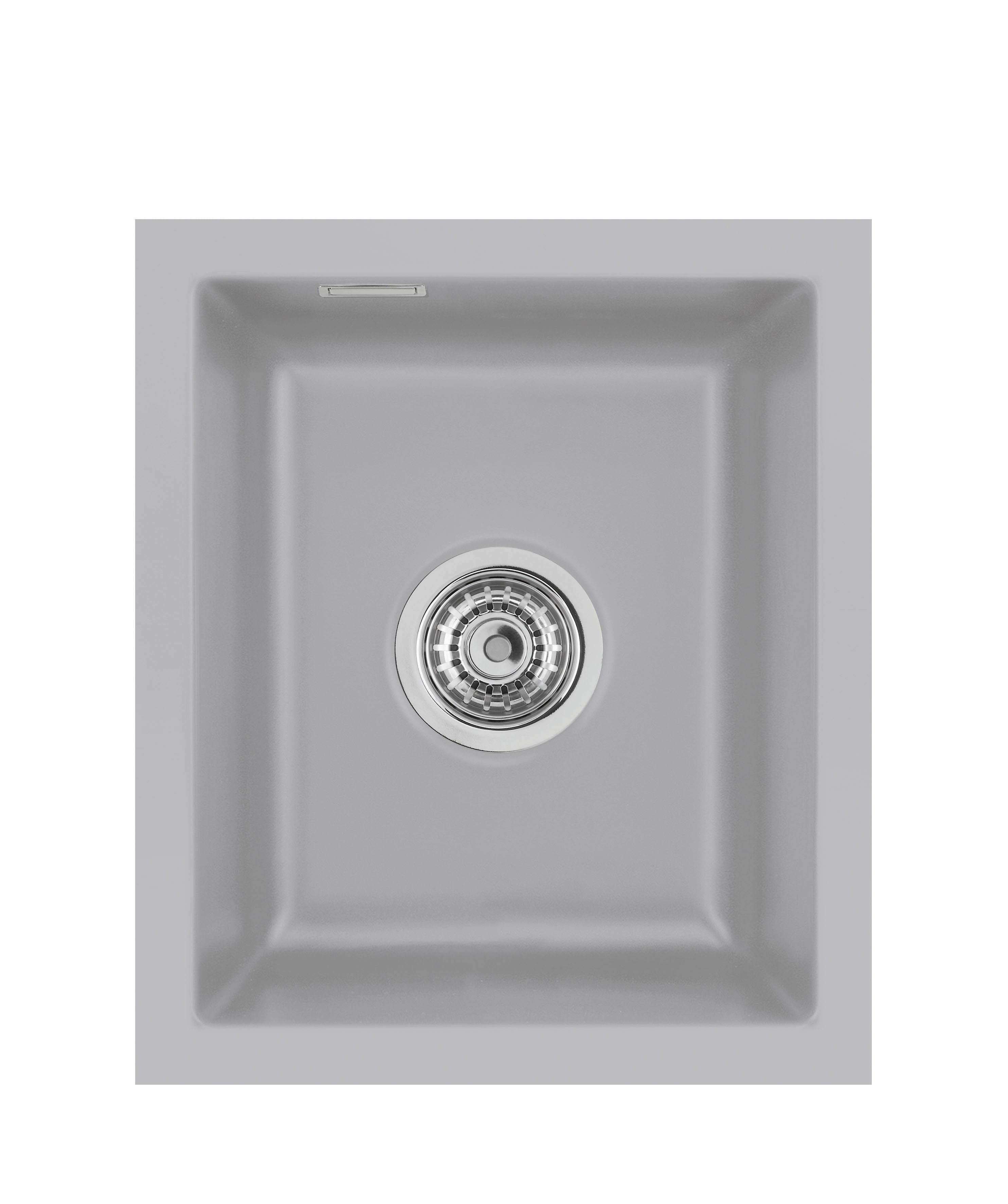 SYSTEMCERAM Einbauspüle Mera 32 U/g Titan 78 inkl. Excenterbetätigung, für 45 cm Schrankbreite, Spüle zum Unterbau mit geschliffener Oberseite Unterbau keine Beckenlage 54610278