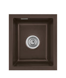 SYSTEMCERAM Einbauspüle Mera 39 F/o Siena 65 inkl. Excenterbetätigung, für 40 cm Schrankbreite, Spüle zum flächenbündigen Einbau ohne Hahnlochbank, inkl. 4 x Eckradien R 10 Flächenbündig keine Beckenlage 51610265