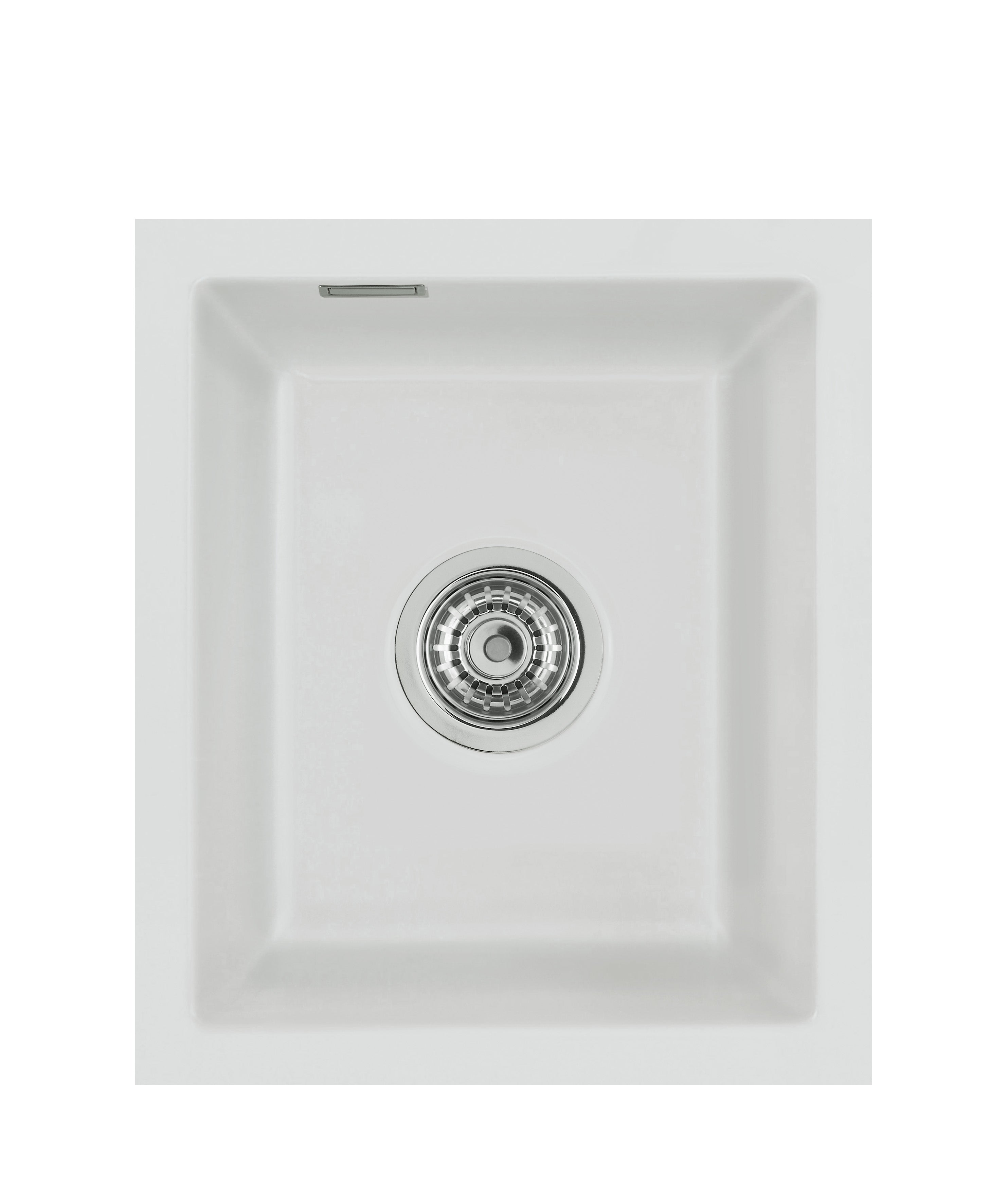 SYSTEMCERAM Einbauspüle Mera 39 F/o Alu 76 inkl. Handbetätigung, für 40 cm Schrankbreite, Spüle zum flächenbündigen Einbau ohne Hahnlochbank, inkl. 4 x Eckradien R 10 Flächenbündig keine Beckenlage 51610176