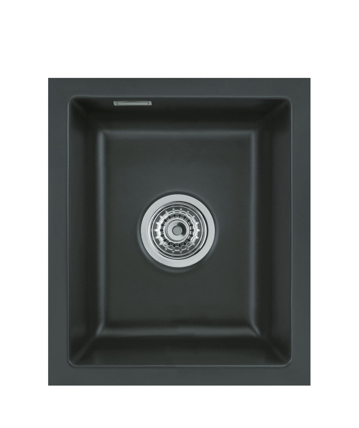 SYSTEMCERAM Einbauspüle Mera 39 F/o Eibe 56 inkl. Excenterbetätigung, für 40 cm Schrankbreite, Spüle zum flächenbündigen Einbau ohne Hahnlochbank, inkl. 4 x Eckradien R 10 Flächenbündig keine Beckenlage 51610256