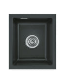 SYSTEMCERAM Einbauspüle Mera 39 F/o Eibe 56 inkl. Excenterbetätigung, für 40 cm Schrankbreite, Spüle zum flächenbündigen Einbau ohne Hahnlochbank, inkl. 4 x Eckradien R 10 Flächenbündig keine Beckenlage 51610256