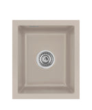 SYSTEMCERAM Einbauspüle Mera 39 F/o Fango 23 inkl. Handbetätigung, für 40 cm Schrankbreite, Spüle zum flächenbündigen Einbau ohne Hahnlochbank, inkl. 4 x Eckradien R 10 Flächenbündig keine Beckenlage 51610123