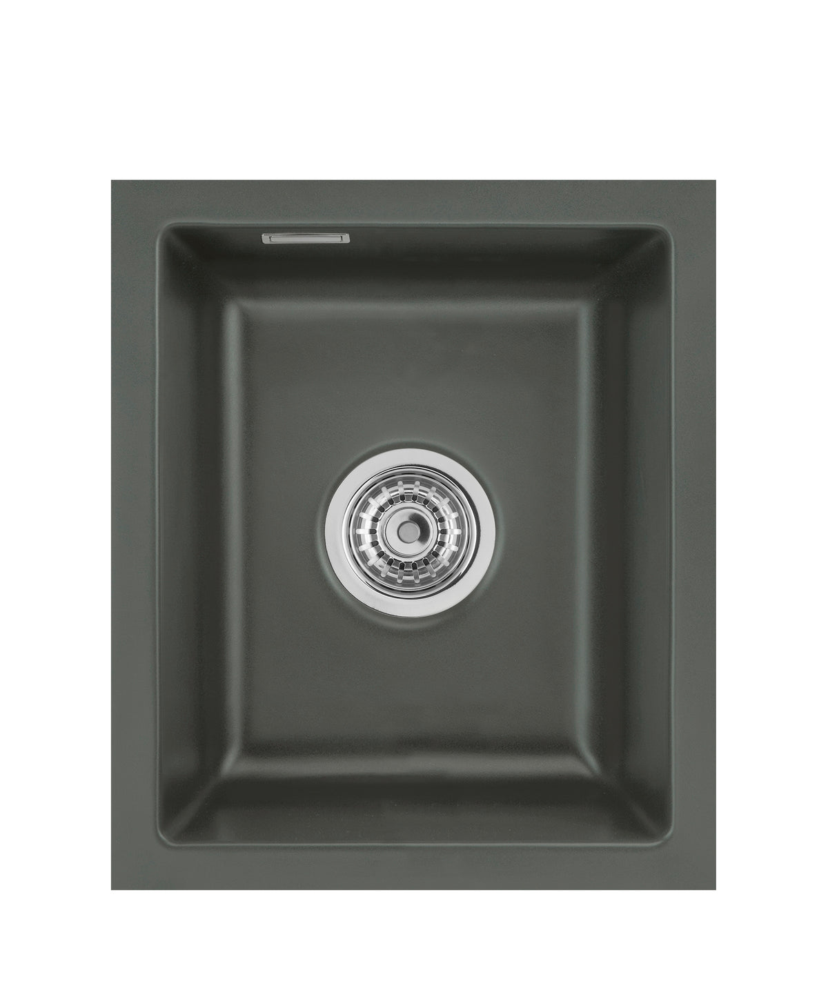 SYSTEMCERAM Einbauspüle Mera 39 F/o Lava 80 inkl. Handbetätigung, für 40 cm Schrankbreite, Spüle zum flächenbündigen Einbau ohne Hahnlochbank, inkl. 4 x Eckradien R 10 Flächenbündig keine Beckenlage 51610180