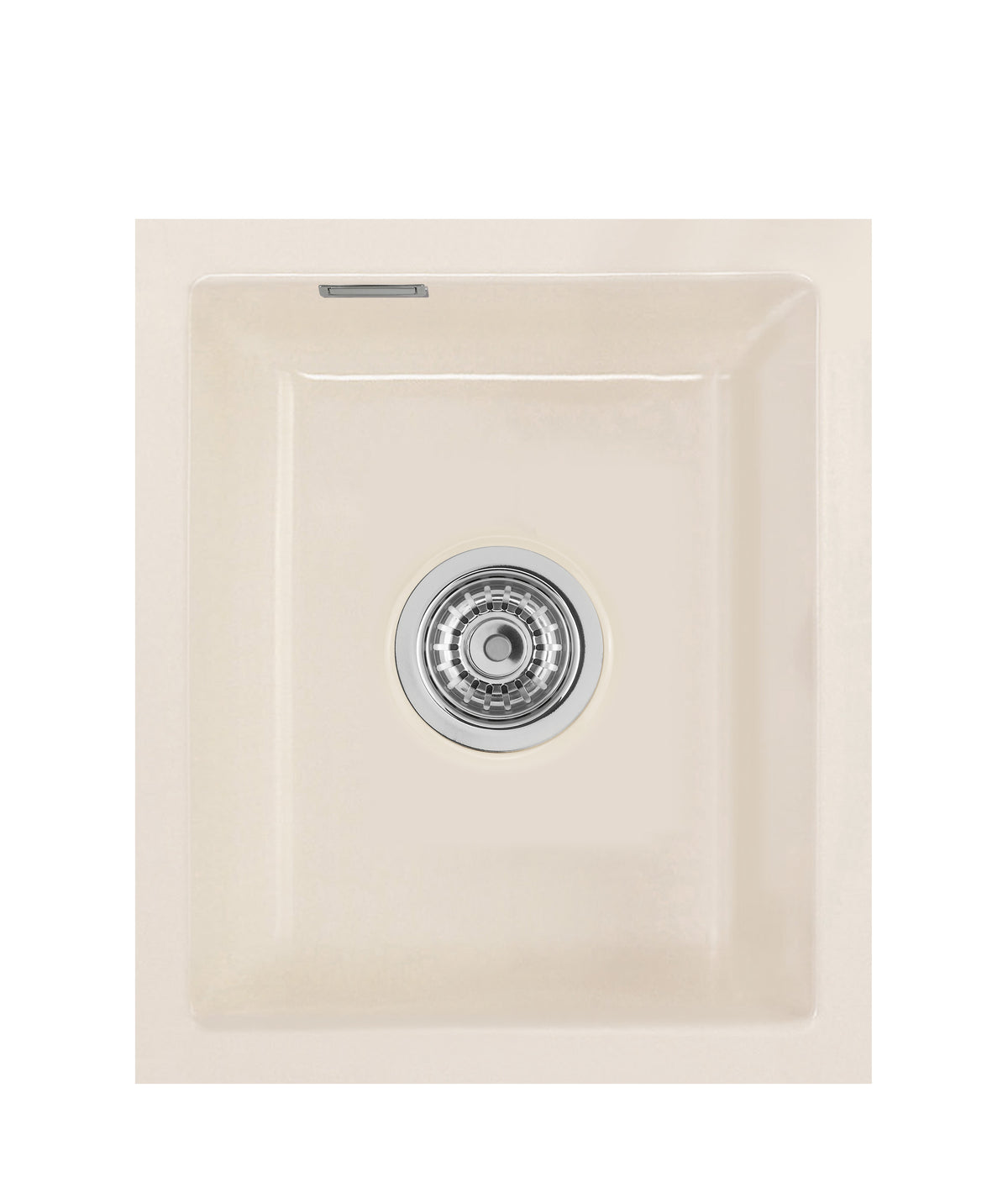 SYSTEMCERAM Einbauspüle Mera 39 F/o Magnolie 10 inkl. Excenterbetätigung, für 40 cm Schrankbreite, Spüle zum flächenbündigen Einbau ohne Hahnlochbank, inkl. 4 x Eckradien R 10 Flächenbündig keine Beckenlage 51610210