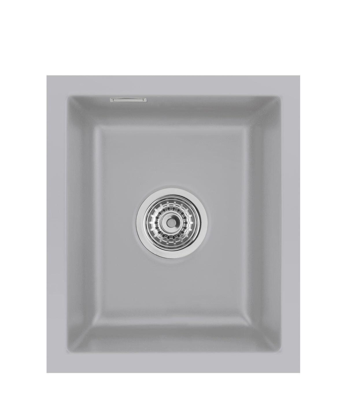 SYSTEMCERAM Einbauspüle Mera 39 F/o Titan 78 inkl. Excenterbetätigung, für 40 cm Schrankbreite, Spüle zum flächenbündigen Einbau ohne Hahnlochbank, inkl. 4 x Eckradien R 10 Flächenbündig keine Beckenlage 51610278