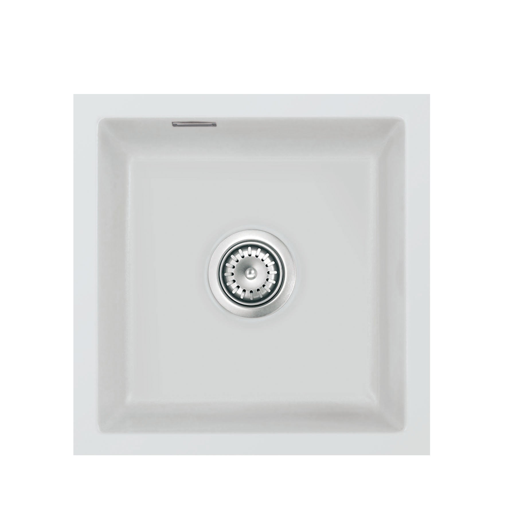 SYSTEMCERAM Einbauspüle Mera 40 U/g Alu 76 inkl. Excenterbetätigung, für 50 cm Schrankbreite, Spüle zum Unterbau mit geschliffener Oberseite Unterbau keine Beckenlage 54560276