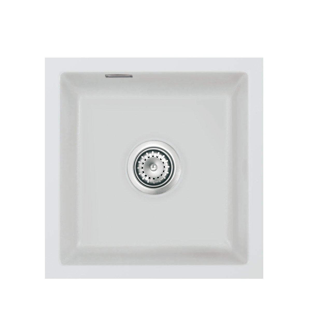 SYSTEMCERAM Einbauspüle Mera 40 U/g Alu 76 inkl. Excenterbetätigung, für 50 cm Schrankbreite, Spüle zum Unterbau mit geschliffener Oberseite Unterbau keine Beckenlage 54560276