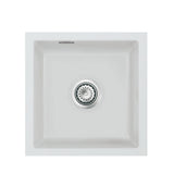 SYSTEMCERAM Einbauspüle Mera 40 U/g Alu 76 inkl. Excenterbetätigung, für 50 cm Schrankbreite, Spüle zum Unterbau mit geschliffener Oberseite Unterbau keine Beckenlage 54560276