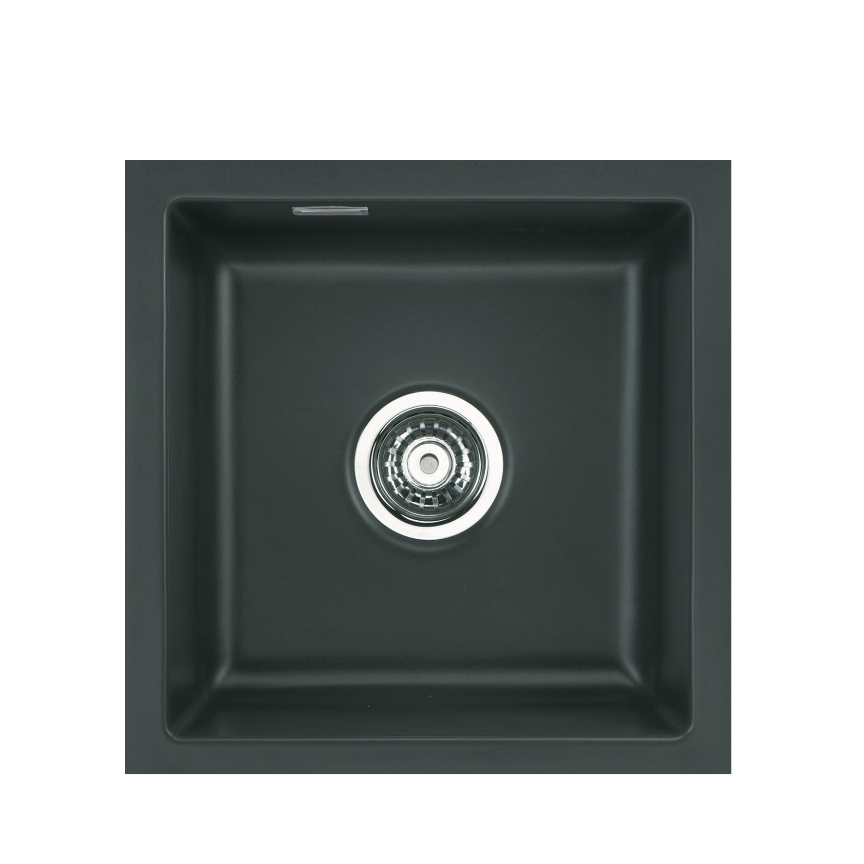 SYSTEMCERAM Einbauspüle Mera 40 U/g Eibe 56 inkl. Handbetätigung, für 50 cm Schrankbreite, Spüle zum Unterbau mit geschliffener Oberseite Unterbau keine Beckenlage 54560156