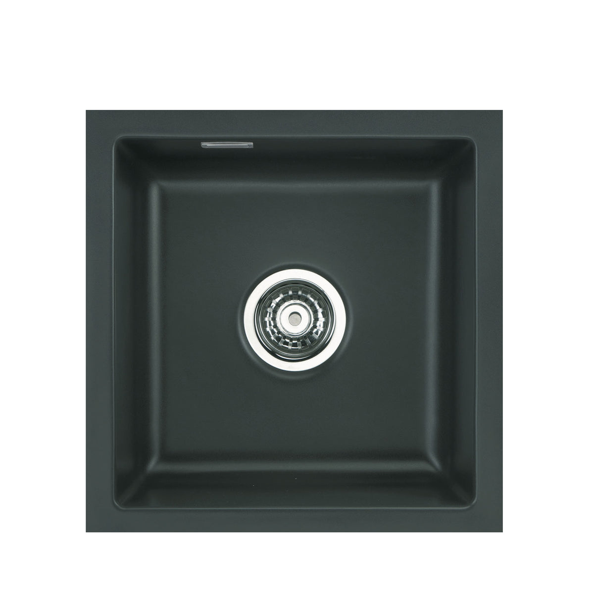 SYSTEMCERAM Einbauspüle Mera 40 U/g Eibe 56 inkl. Handbetätigung, für 50 cm Schrankbreite, Spüle zum Unterbau mit geschliffener Oberseite Unterbau keine Beckenlage 54560156