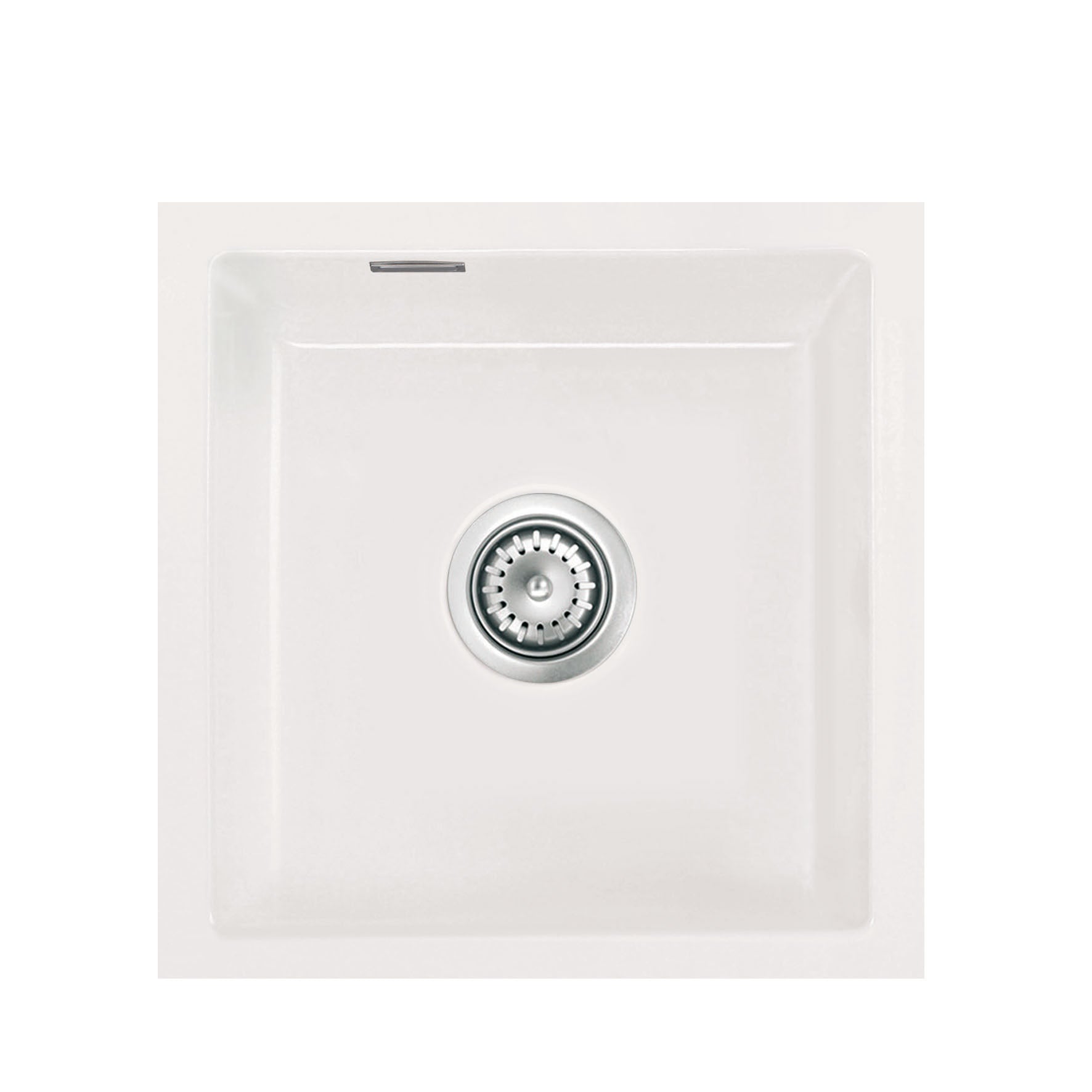 SYSTEMCERAM Einbauspüle Mera 40 U/g Grönland 12 inkl. Handbetätigung, für 50 cm Schrankbreite, Spüle zum Unterbau mit geschliffener Oberseite Unterbau keine Beckenlage 54560112