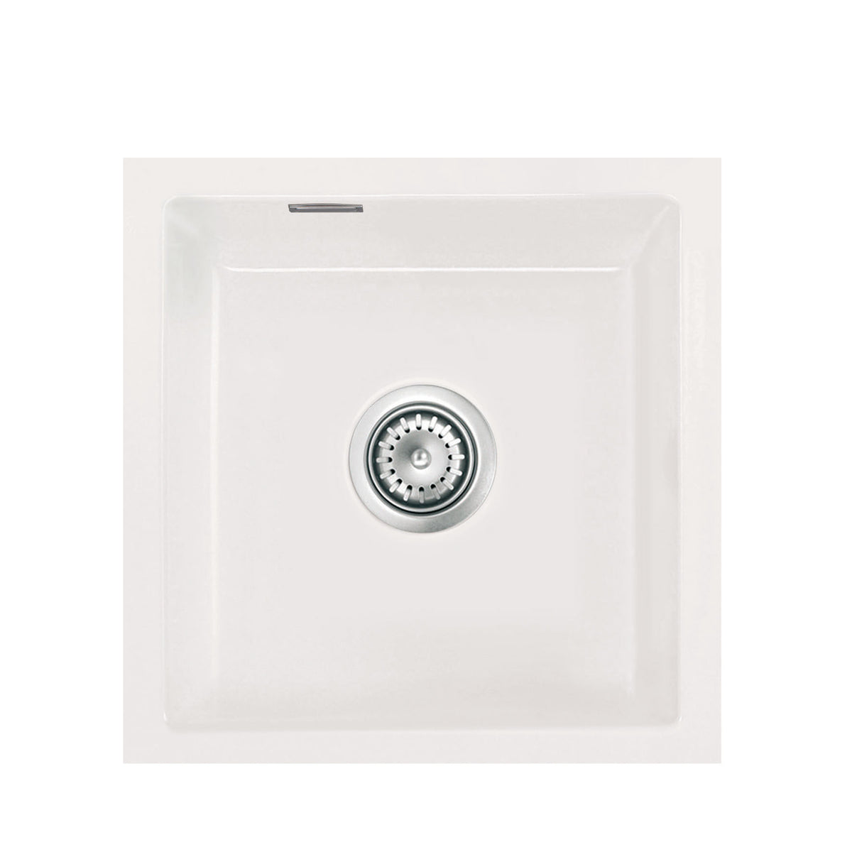 SYSTEMCERAM Einbauspüle Mera 40 U/g Grönland 12 inkl. Handbetätigung, für 50 cm Schrankbreite, Spüle zum Unterbau mit geschliffener Oberseite Unterbau keine Beckenlage 54560112