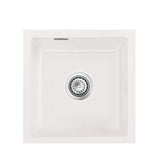 SYSTEMCERAM Einbauspüle Mera 40 U/g Grönland 12 inkl. Handbetätigung, für 50 cm Schrankbreite, Spüle zum Unterbau mit geschliffener Oberseite Unterbau keine Beckenlage 54560112