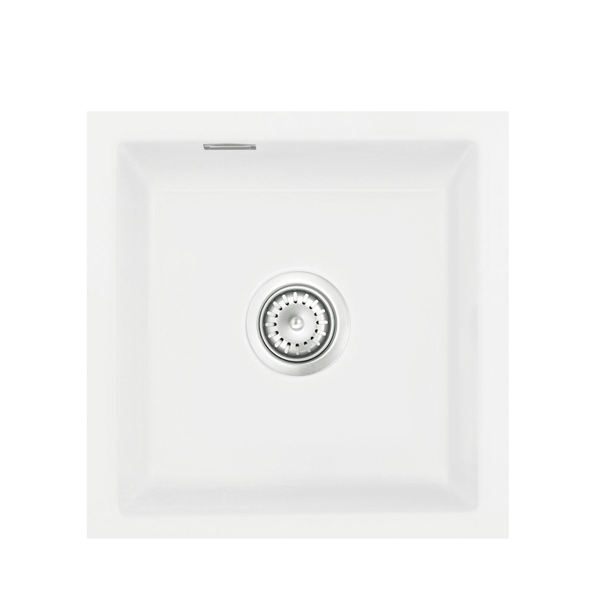 SYSTEMCERAM Einbauspüle Mera 40 U/g Polar 13 inkl. Handbetätigung, für 50 cm Schrankbreite, Spüle zum Unterbau mit geschliffener Oberseite Unterbau keine Beckenlage 54560113