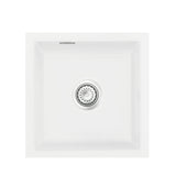 SYSTEMCERAM Einbauspüle Mera 40 U/g Polar 13 inkl. Handbetätigung, für 50 cm Schrankbreite, Spüle zum Unterbau mit geschliffener Oberseite Unterbau keine Beckenlage 54560113