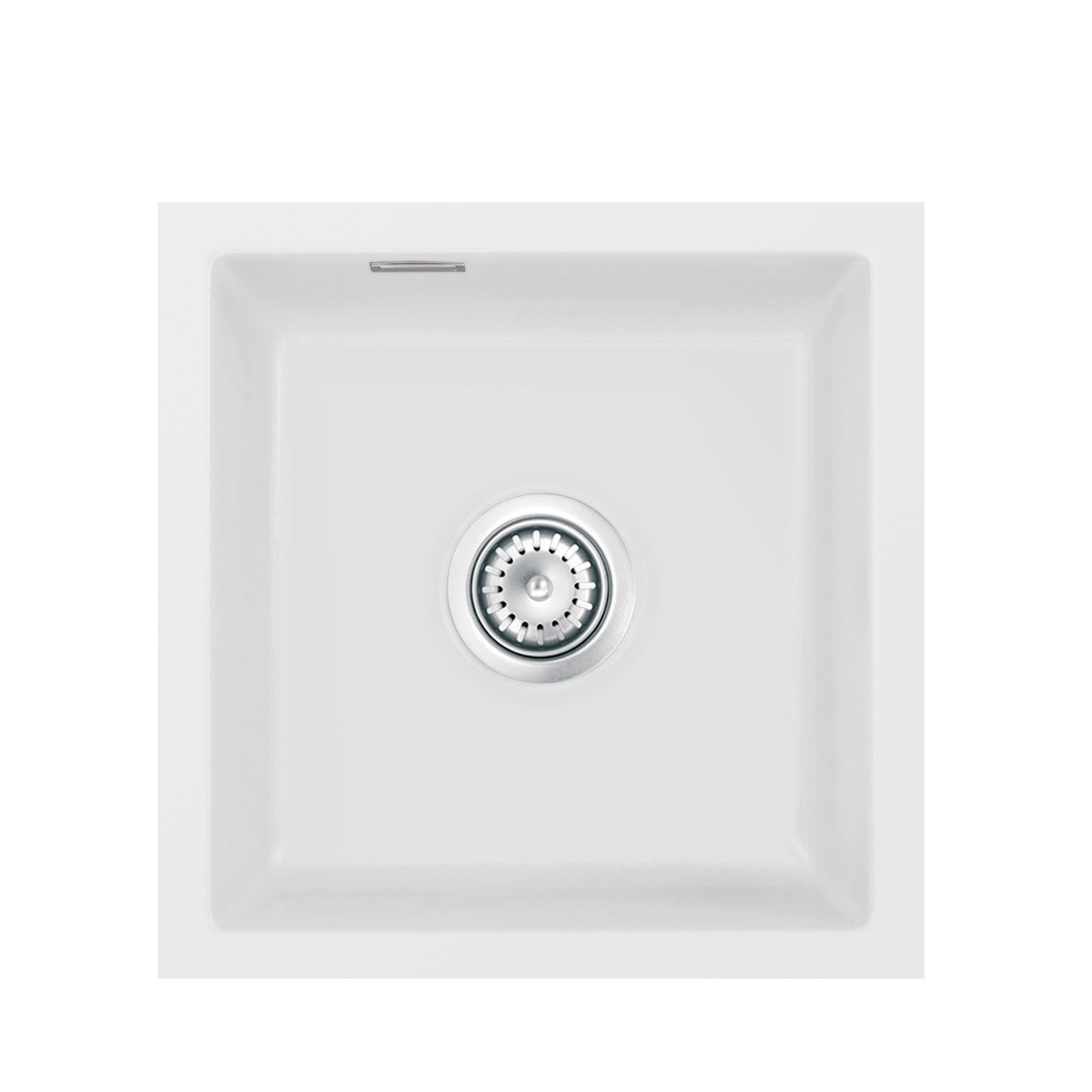 SYSTEMCERAM Einbauspüle Mera 40 U/g Satin 20 inkl. Handbetätigung, für 50 cm Schrankbreite, Spüle zum Unterbau mit geschliffener Oberseite Unterbau keine Beckenlage 54560120