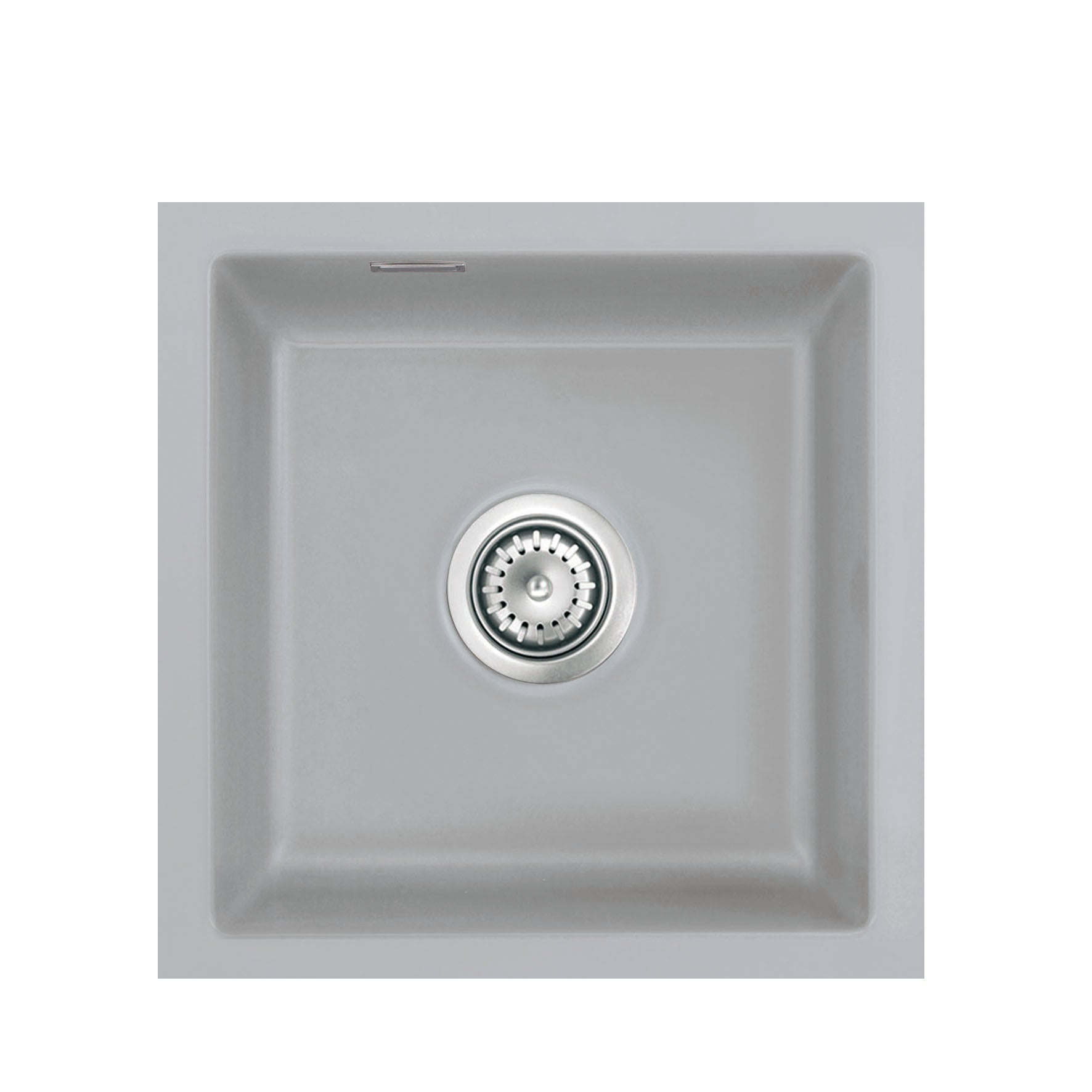 SYSTEMCERAM Einbauspüle Mera 40 U/g Titan 78 inkl. Handbetätigung, für 50 cm Schrankbreite, Spüle zum Unterbau mit geschliffener Oberseite Unterbau keine Beckenlage 54560178