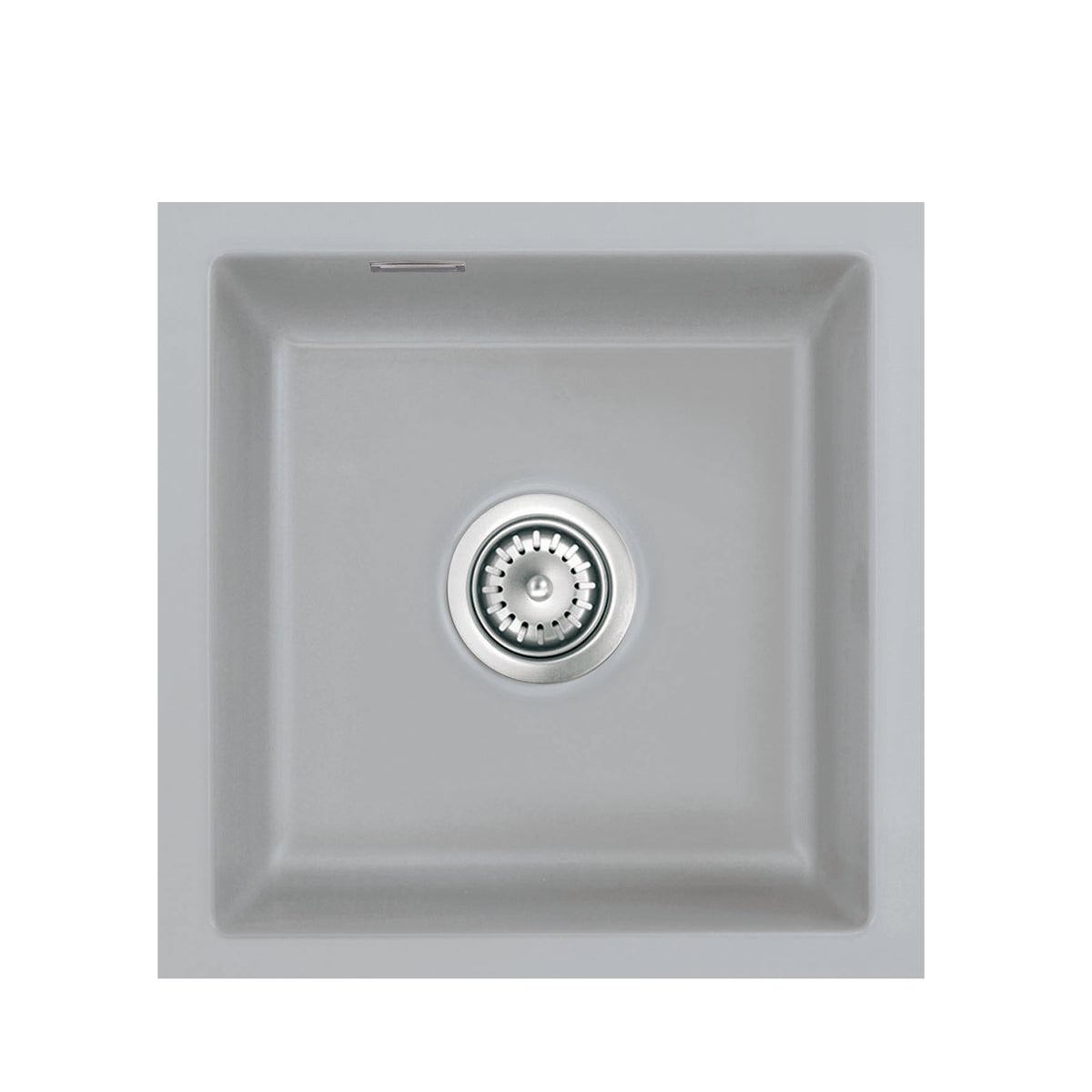 SYSTEMCERAM Einbauspüle Mera 40 U/g Titan 78 inkl. Handbetätigung, für 50 cm Schrankbreite, Spüle zum Unterbau mit geschliffener Oberseite Unterbau keine Beckenlage 54560178