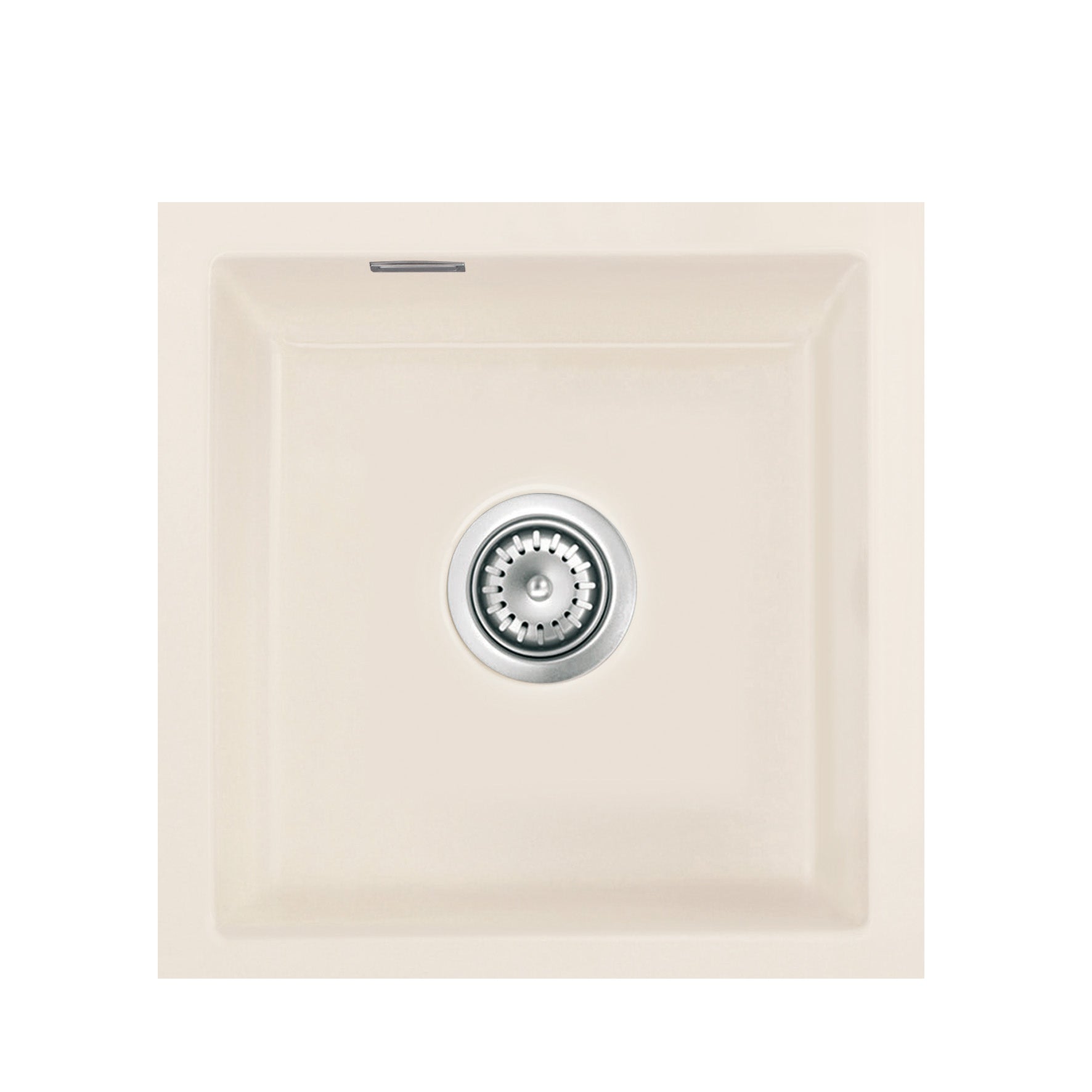 SYSTEMCERAM Einbauspüle Mera 46 F/o Jasmin 19 inkl. Excenterbetätigung, für 45 cm Schrankbreite, Spüle zum flächenbündigen Einbau ohne Hahnlochbank, inkl. 4 x Eckradien R 10 Flächenbündig keine Beckenlage 51560219