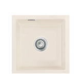 SYSTEMCERAM Einbauspüle Mera 46 F/o Jasmin 19 inkl. Excenterbetätigung, für 45 cm Schrankbreite, Spüle zum flächenbündigen Einbau ohne Hahnlochbank, inkl. 4 x Eckradien R 10 Flächenbündig keine Beckenlage 51560219