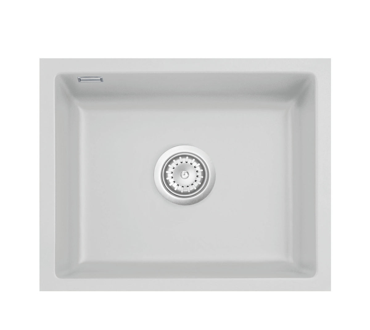 SYSTEMCERAM Einbauspüle Mera 50 U/g Alu 76 inkl. Excenterbetätigung, für 60 cm Schrankbreite, Spüle zum Unterbau mit geschliffener Oberseite Unterbau keine Beckenlage 54570276