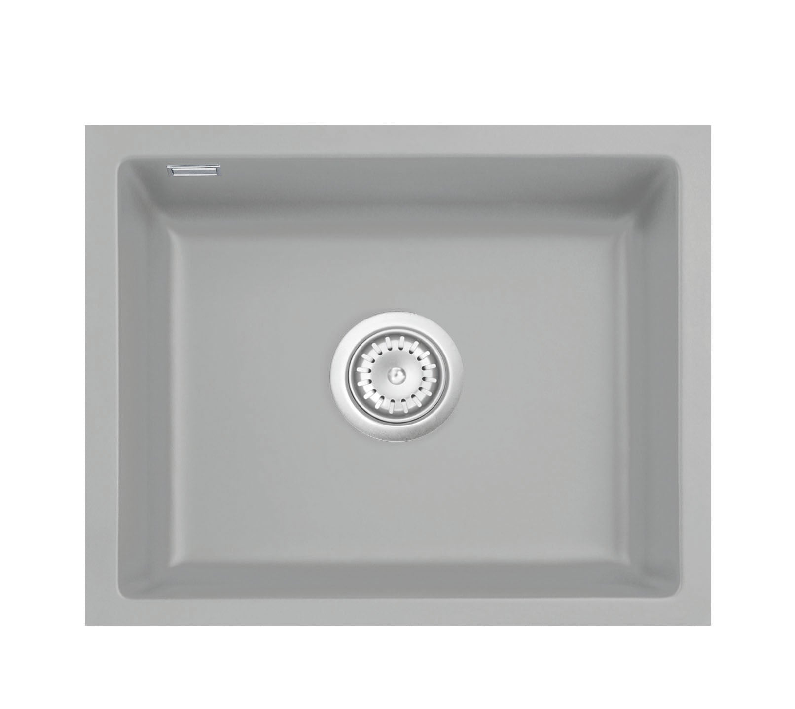 SYSTEMCERAM Einbauspüle Mera 50 U/g Titan 78 inkl. Handbetätigung, für 60 cm Schrankbreite, Spüle zum Unterbau mit geschliffener Oberseite Unterbau keine Beckenlage 54570178