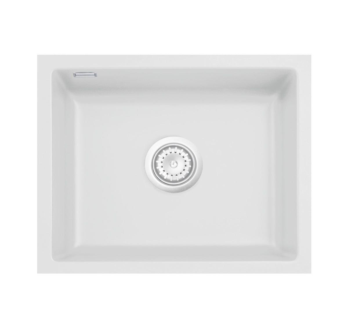 SYSTEMCERAM Einbauspüle Mera 50 U/g Satin 20 inkl. Handbetätigung, für 60 cm Schrankbreite, Spüle zum Unterbau mit geschliffener Oberseite Unterbau keine Beckenlage 54570120