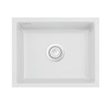 SYSTEMCERAM Einbauspüle Mera 50 U/g Satin 20 inkl. Handbetätigung, für 60 cm Schrankbreite, Spüle zum Unterbau mit geschliffener Oberseite Unterbau keine Beckenlage 54570120