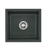SYSTEMCERAM Einbauspüle Mera 51 F/o Eibe 56 inkl. Excenterbetätigung, für 50 cm Schrankbreite, Spüle zum flächenbündigen Einbau ohne Hahnlochbank, inkl. 4 x Eckradien R 10 Flächenbündig keine Beckenlage 51010256