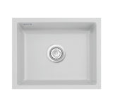 SYSTEMCERAM Einbauspüle Kara 57 F/o Alu 76 inkl. Excenterbetätigung, für 60 cm Schrankbreite, Spüle zum flächenbündigen Einbau ohne Hahnlochbank, mit Medio- Matte Alu, inkl. 4 x Eckradien R 10 Flächenbündig keine Beckenlage 51020276