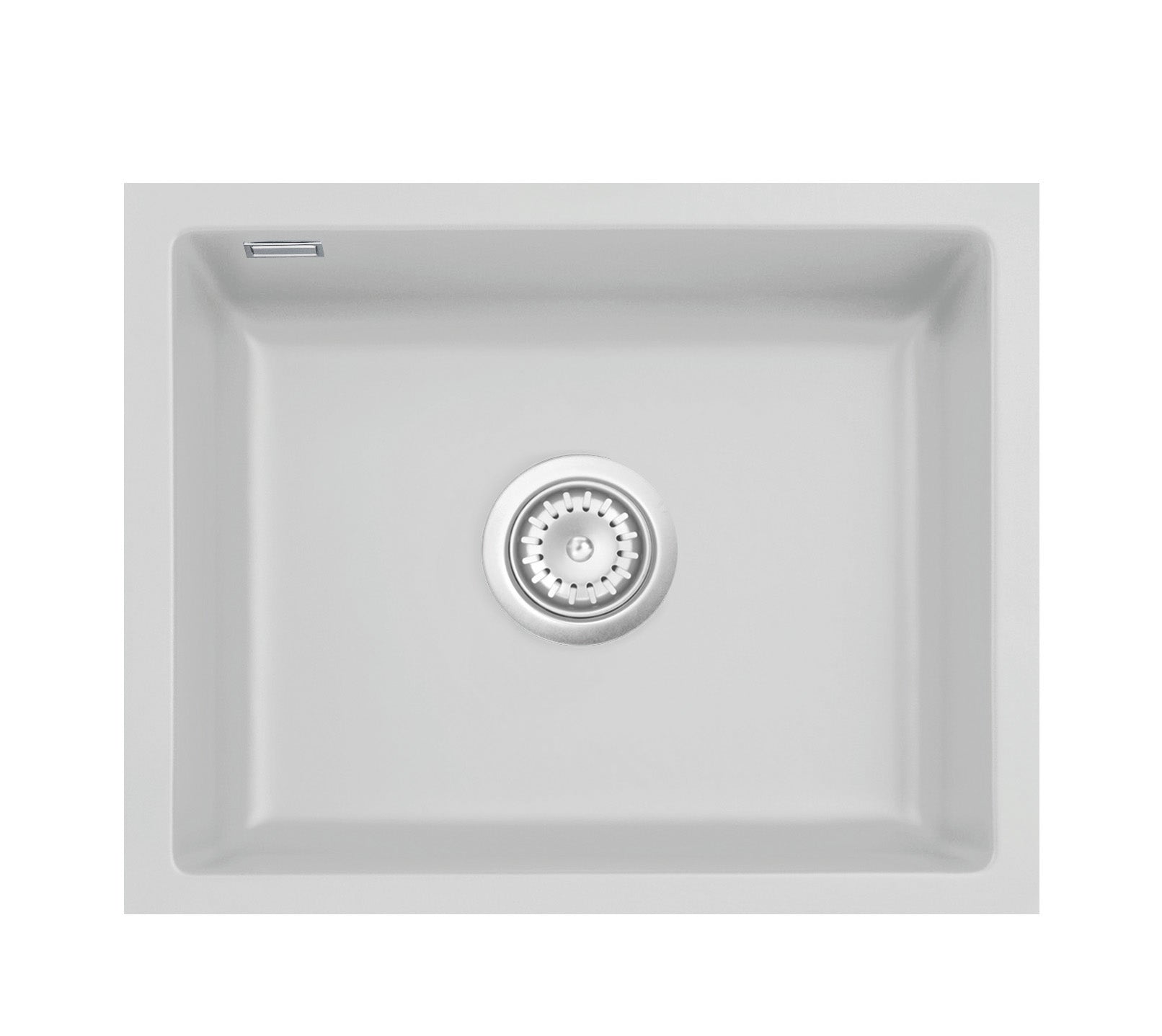 SYSTEMCERAM Einbauspüle Mera 57 F/o Alu 76 inkl. Handbetätigung, für 60 cm Schrankbreite, Spüle zum flächenbündigen Einbau ohne Hahnlochbank, inkl. 4 x Eckradien R 10 Flächenbündig keine Beckenlage 51570176
