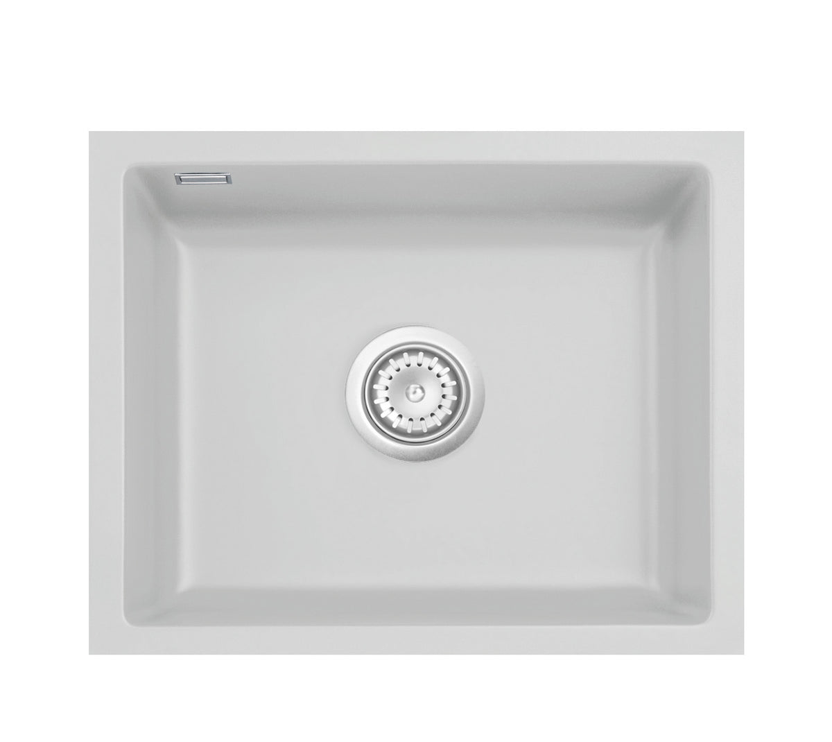 SYSTEMCERAM Einbauspüle Mera 57 F/o Alu 76 inkl. Handbetätigung, für 60 cm Schrankbreite, Spüle zum flächenbündigen Einbau ohne Hahnlochbank, inkl. 4 x Eckradien R 10 Flächenbündig keine Beckenlage 51570176