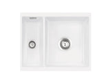 SYSTEMCERAM Einbauspüle Mera 60 U/g Grönland 12 inkl. Excenterbetätigung, für 60 cm Schrankbreite, Spüle zum Unterbau mit geschliffener Oberseite Unterbau keine Beckenlage 54980212