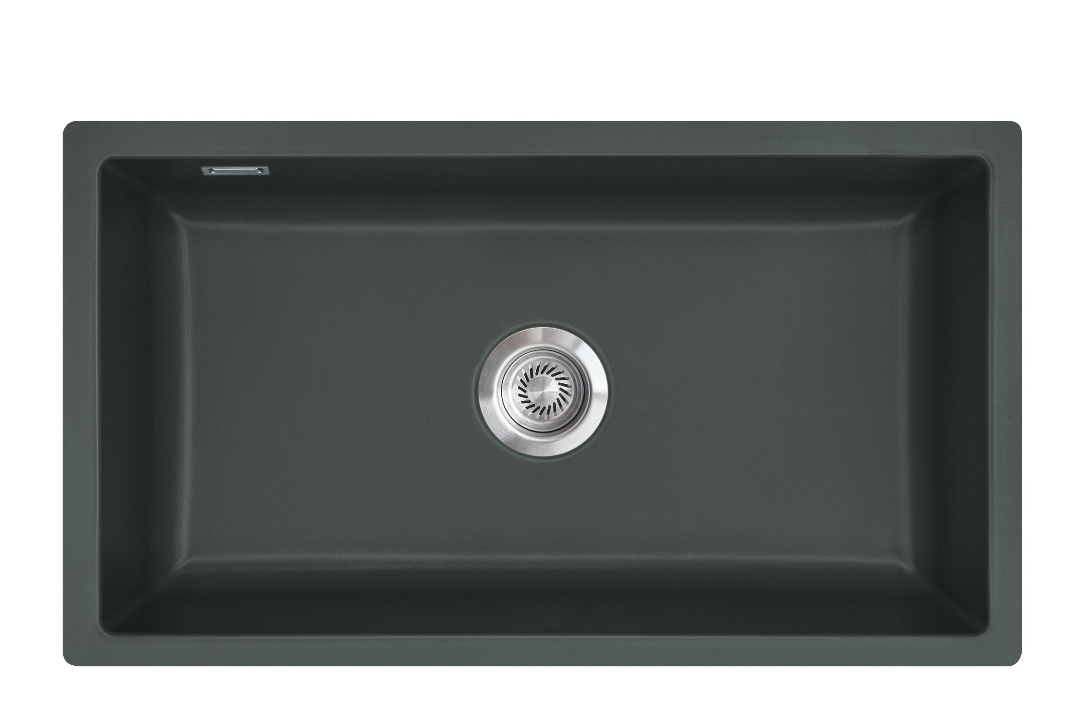 SYSTEMCERAM Einbauspüle Mera 80 F/o Eibe 56 inkl. Excenterbetätigung, für 80 cm Schrankbreite, Spüle zum flächenbündigen Einbau ohne Hahnlochbank, inkl. 4 x Eckradien R 10 Flächenbündig keine Beckenlage 51700256