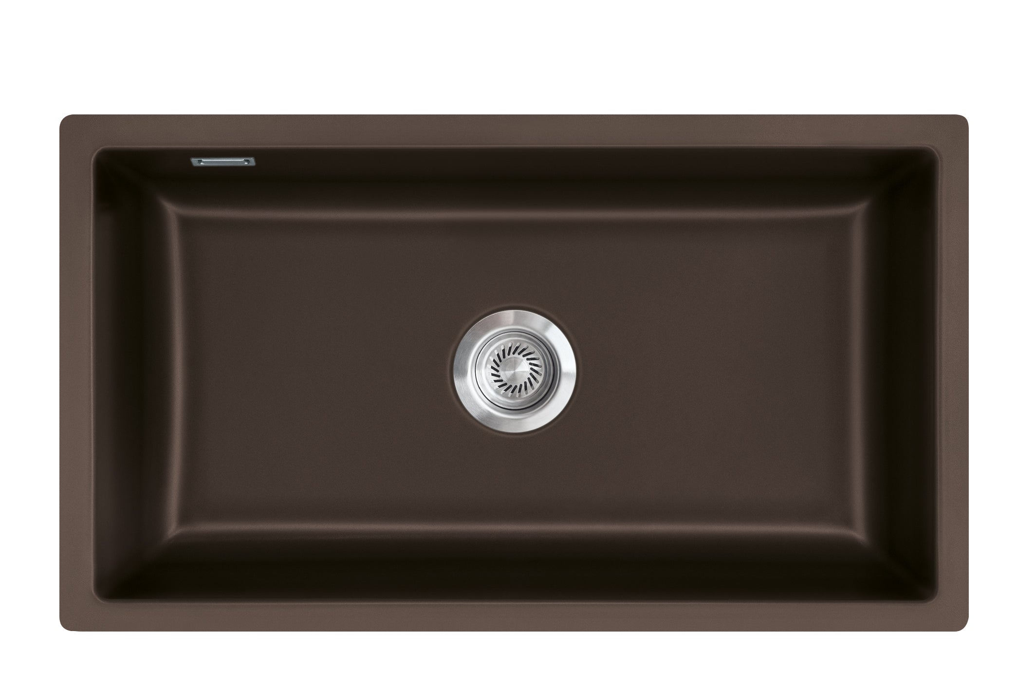 SYSTEMCERAM Einbauspüle Mera 80 F/o Siena 65 inkl. Excenterbetätigung, für 80 cm Schrankbreite, Spüle zum flächenbündigen Einbau ohne Hahnlochbank, inkl. 4 x Eckradien R 10 Flächenbündig keine Beckenlage 51700265