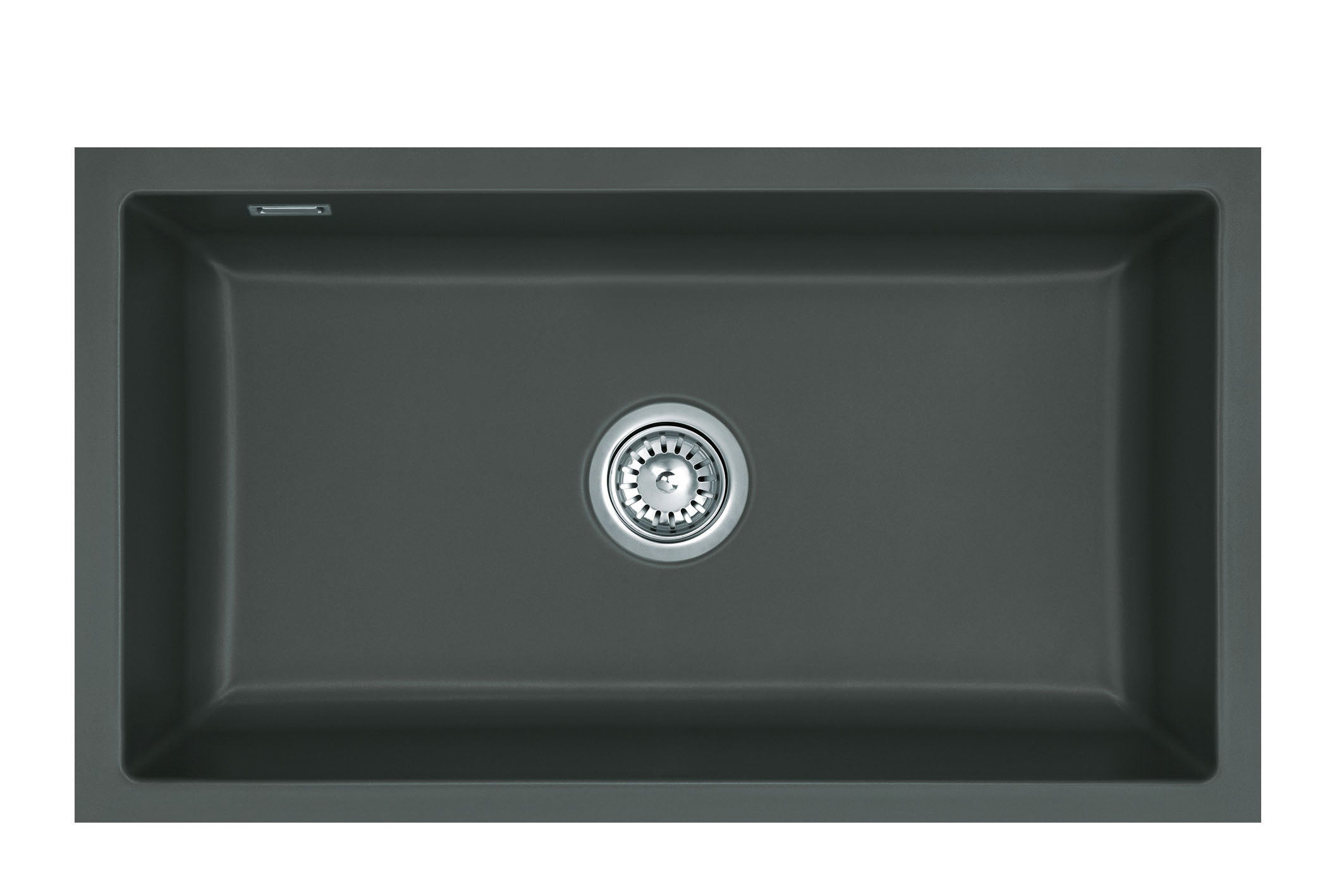 SYSTEMCERAM Einbauspüle Mera 80 U/g Eibe 56 inkl. Excenterbetätigung, für 90 cm Schrankbreite, Spüle zum Unterbau mit geschliffener Oberseite Unterbau keine Beckenlage 54700256