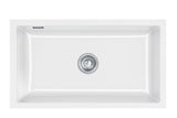 SYSTEMCERAM Einbauspüle Mera 80 U/g Grönland 12 inkl. Excenterbetätigung, für 90 cm Schrankbreite, Spüle zum Unterbau mit geschliffener Oberseite Unterbau keine Beckenlage 54700212