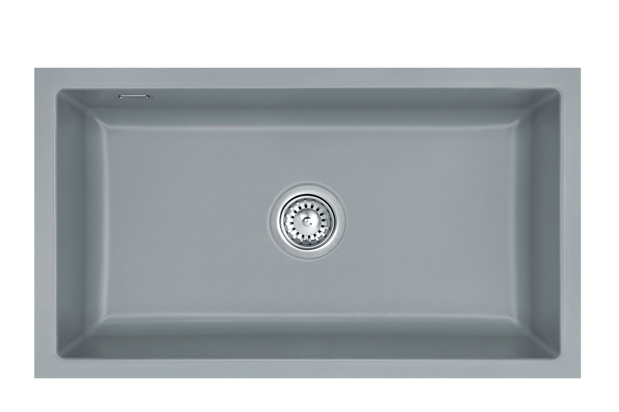 SYSTEMCERAM Einbauspüle Mera 80 U/g Titan 78 inkl. Excenterbetätigung, für 90 cm Schrankbreite, Spüle zum Unterbau mit geschliffener Oberseite Unterbau keine Beckenlage 54700278