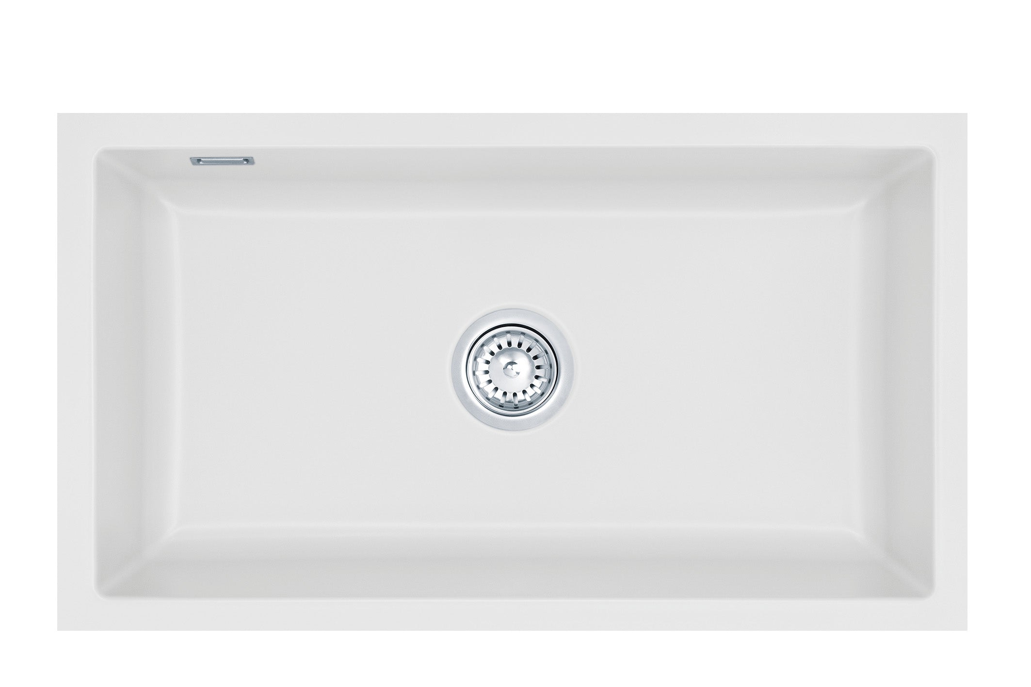 SYSTEMCERAM Einbauspüle Mera 80 U/g Satin 20 inkl. Excenterbetätigung, für 90 cm Schrankbreite, Spüle zum Unterbau mit geschliffener Oberseite Unterbau keine Beckenlage 54700220