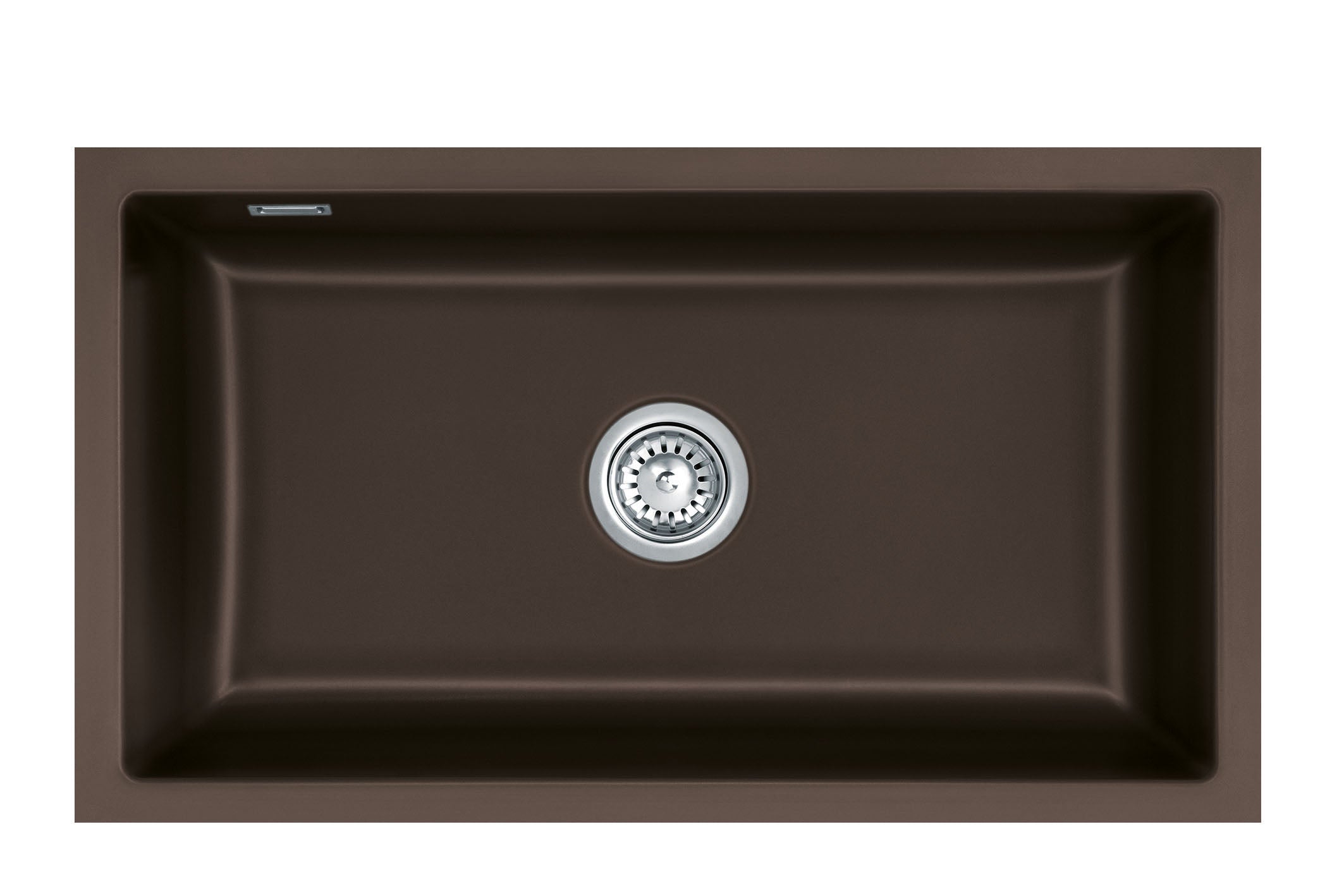 SYSTEMCERAM Einbauspüle Mera 80 U/g Siena 65 inkl. Excenterbetätigung, für 90 cm Schrankbreite, Spüle zum Unterbau mit geschliffener Oberseite Unterbau keine Beckenlage 54700265