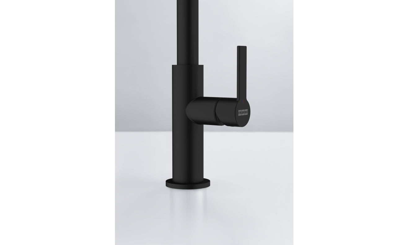 FRANKE Maris Slim Semi-Pro Black Matt Brause Seitenbedienung 115.0728.396