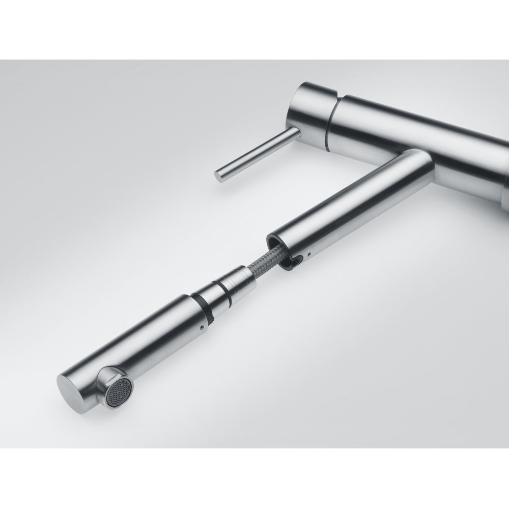 FRANKE Orbit Zugauslauf Edelstahl Obenbedienung 115.0569.461