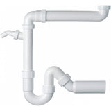 FRANKE Siphon 1 1/2 Zoll weiß, 1m Kunststoff 112.0006.412